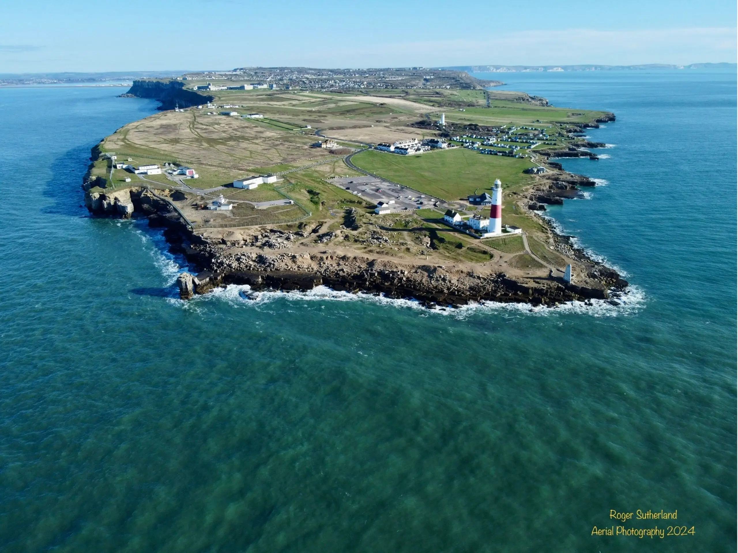 Portland Bunkhouse and Portland Bill from the air